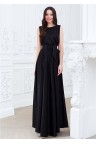 Черное блестящее платье макси без рукавов Orata